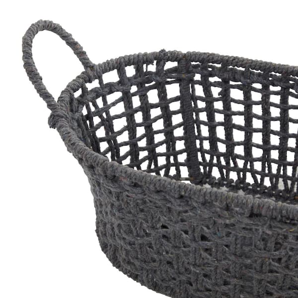 Boho Rainbow Collection Woven Laundry Rope Basket Hamper with Liner