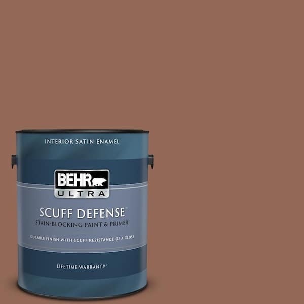 BEHR ULTRA 1 gal. #S190-6 Rio Rust Extra Durable Satin Enamel Interior Paint & Primer