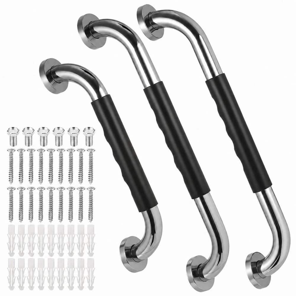 3-Pack 16 in. and 12 in. Concealed Screw Stainless Steel Anti-Slip Shower Grab Bars for Bathroom price history on PriceWatchPro