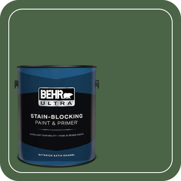 BEHR ULTRA 1 gal. #S400-7 Deep Viridian Satin Enamel Exterior Paint & Primer