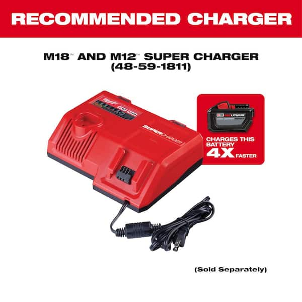 Milwaukee M18 18-Volt Lithium-Ion High Output Battery Pack 6.0Ah 48-11-1865  - The Home Depot