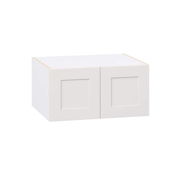 Roseland 30 in. W x 24 in. D x 15 in. H Assembled Shaker Wall Bridge Kitchen Cabinet in Warm White