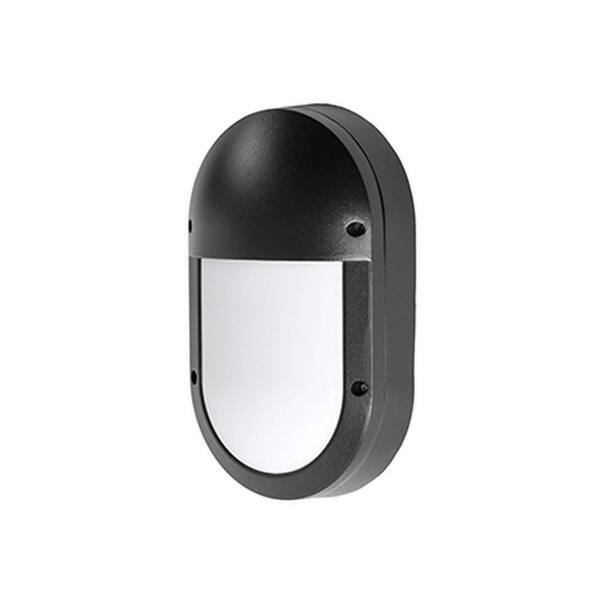 Radionic Hi Tech Oxford Black Outdoor Integrated LED Wall Mount Sconce