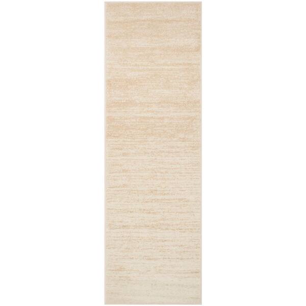 SAFAVIEH Adirondack Champagne/Cream Solid Color 3 ft. x 12 ft. Striped Runner Rug