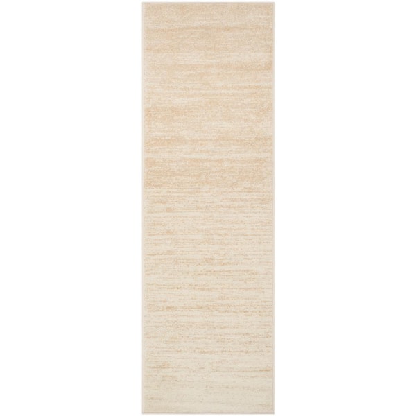 Adirondack Champagne/Cream 3 ft. x 6 ft. Solid Runner Rug