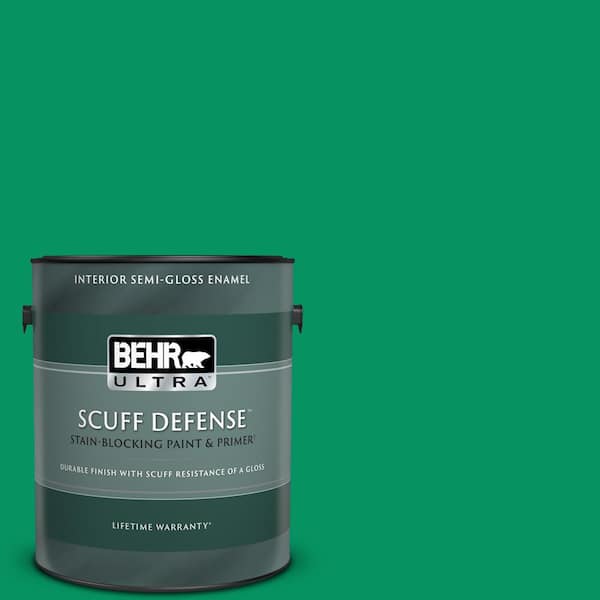 BEHR ULTRA 1 gal. #470B-6 Emerald Lake Extra Durable Semi-Gloss Enamel Interior Paint & Primer