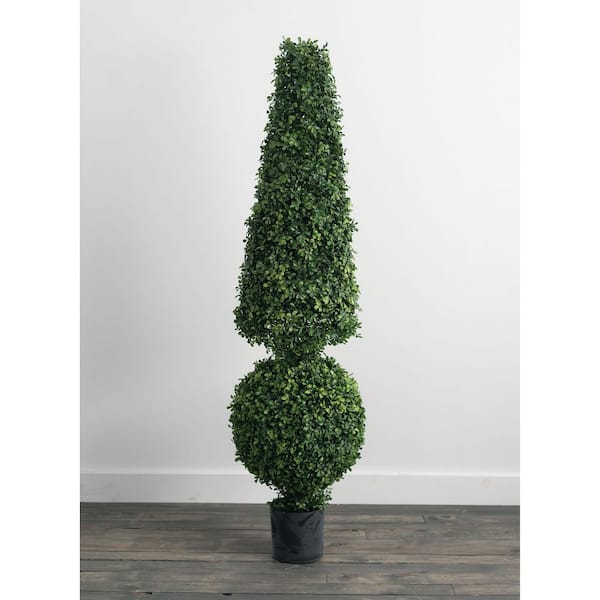 SULLIVANS 69 in. Artificial Tall Boxwood Topiary