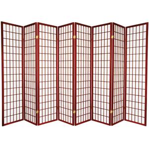 Red Lantern 3-Panel Natural Wood Folding Shoji Style Room Divider In The Room Dividers Department At