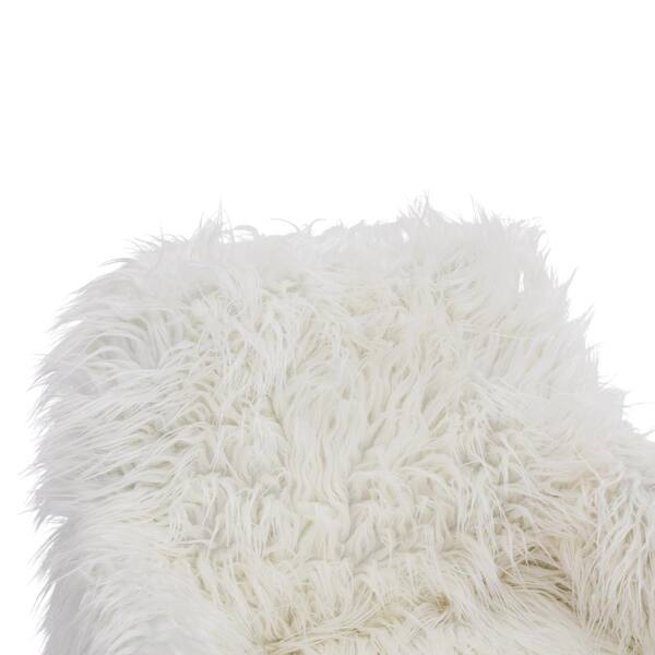 White fluffy makeup chair hot sale