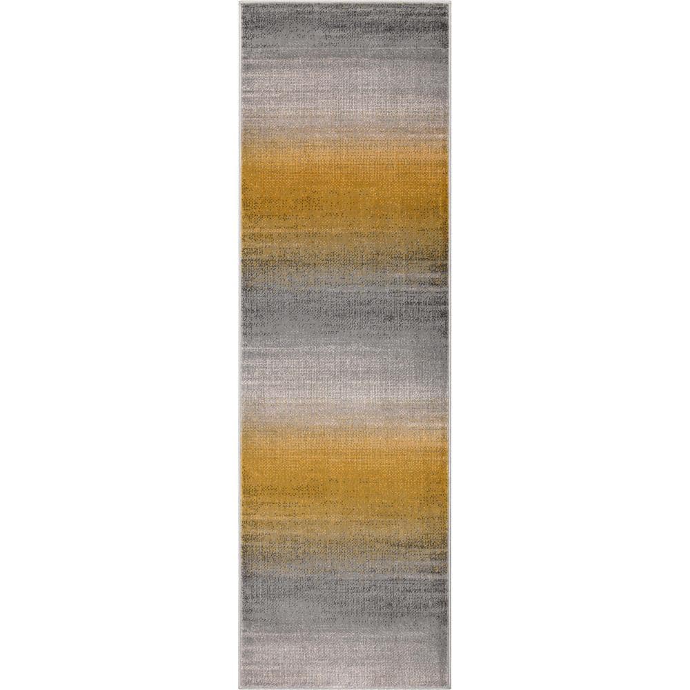 Well Woven Barclay Yaren Modern Abstract Ombre Yellow Ft In X