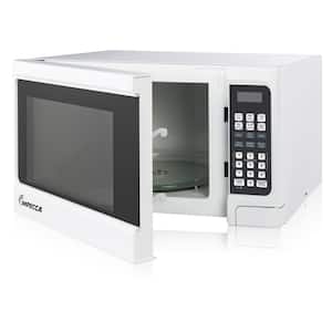 21-in. Width 1.1 cu.ft. in White with Kitchen Timer 1000 Watt Countertop Microwave