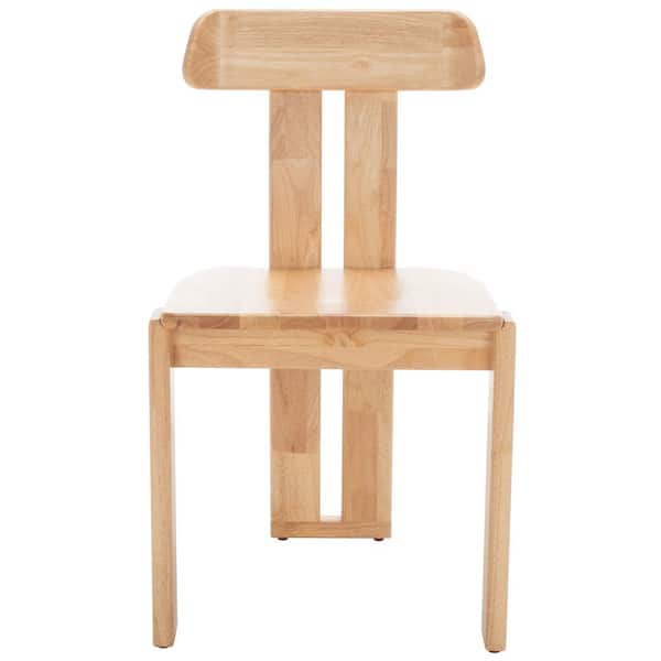 SAFAVIEH Cayde Light Blonde 17.99 in. Wood Dining Chair