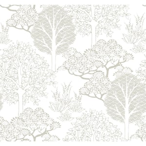 60.75 sq.ft. Metallic Kimono Trees Wallpaper
