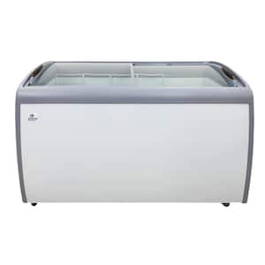 60 in. W 11.7 cu. ft. Manual Defrost Commercial Curved Glass Top Display Chest Freezer in White
