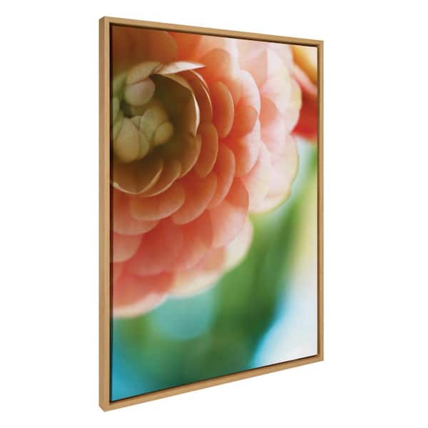 Kate and Laurel Sylvie Light Side Framed Canvas by Alicia Bock Set of 1 Nature Art Print 28.00 in. x 38.00 in.