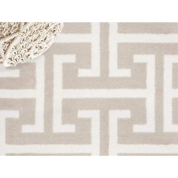 Arto Beige 7 ft. 9 in. x 10 ft. 2 in. Abstract Polypropylene Area Rug