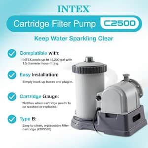 2,500 GPH Pool Cartridge Filter Pump System