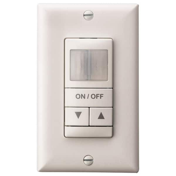 Lithonia Lighting Single Pole PIR Wall Switch Occupancy Sensor with Dimming, White