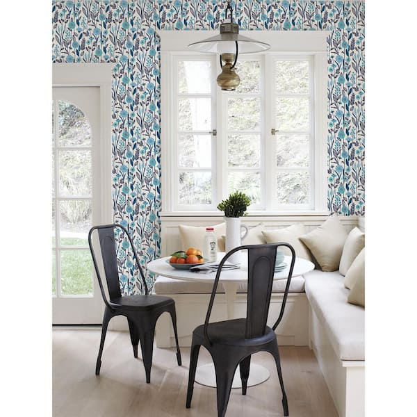 Blue Jane Peel and Stick Wallpaper Sample
