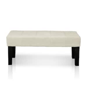 Sandor Ivory Fabric Upholstered Bench (18 in. H X 42 in. W X 17 in. D)