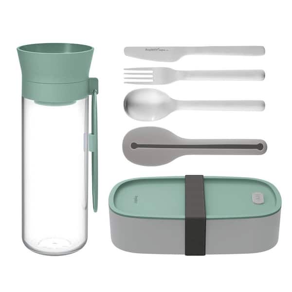 Lunch box set - Bento box set with reusable water bottle, cutlery set,  lunch bag