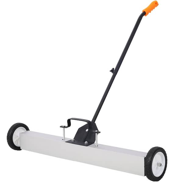 36 in. Rolling Magnetic Pick-Up Sweeper with Release, for Nails Needles Screws Collection, 30 lbs. Capacity