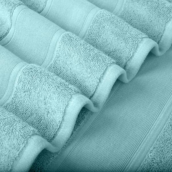 Turkish Cotton 700 GSM Bath Towels: Set of 4 (Aqua)
