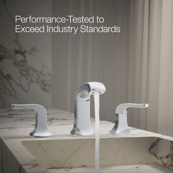 KOHLER Rubicon 8 in. Widespread Double Handle Bathroom Faucet in