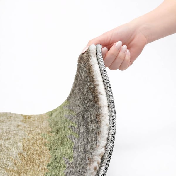 Dream Shag Premium Machine Washable Abstract ADS736 Chocolate 10 ft. x 14 ft. Area Rug