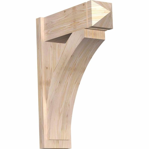 Ekena Millwork 8 in. x 32 in. x 24 in. Thorton Arts and Crafts Rough Sawn Douglas Fir Outlooker