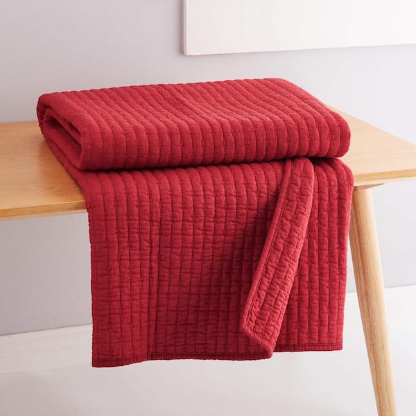 Elevate Your Comfort with the Stylish Red LV Fleece Throw Blanket