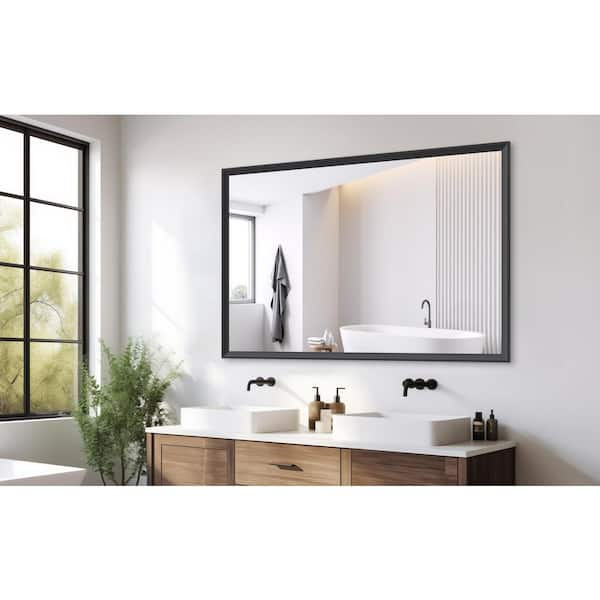 32 in. W x 48 in. H Framed Mirror Wall Decor Mirror Bathroom Vanity Mirror