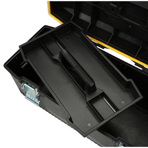 STANLEY FATMAX Waterproof Toolbox Storage with Heavy Duty Metal Latch,  Portable Tote Tray for Tools and Small Parts, 28 Inch, 1-93-935