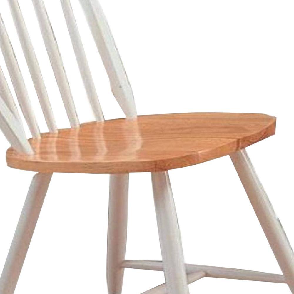 Windsor White High Slat Wood Side Chair