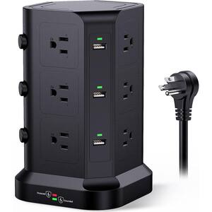 Yichuhaoxi Surge Protector Power Strip Tower 16.4 FT Extra Long Cord ...