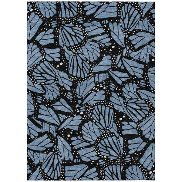 Chantille Machine Washable Indoor/Outdoor Abstract ACN2846 Blue 10 ft. x 14 ft. Area Rug