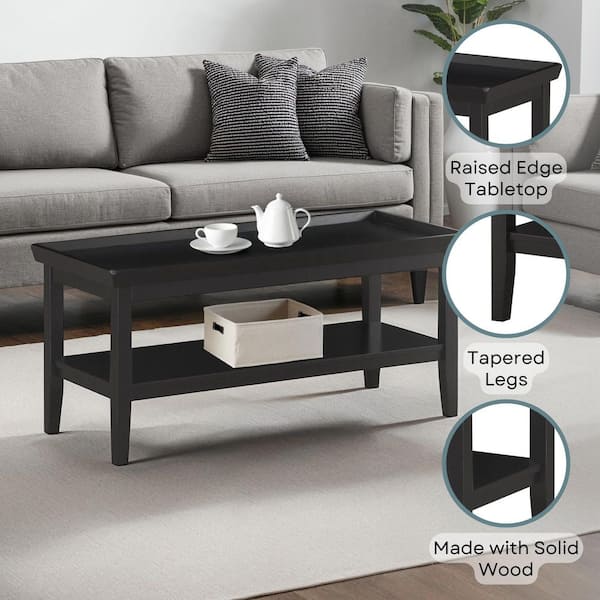 Convenience Concepts Ledgewood 42 in. Black 20 in. H