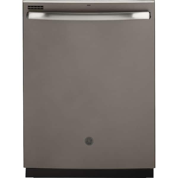 GE 24 in. Fingerprint Resistant Slate Top Control Smart Built-In Tall Tub Dishwasher with Steam Cleaning and 50 dBA