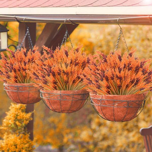 638★ice cream Orange モルタル雑貨　（お任せ植物付き） 1 in 40 Pack Artificial Plant Orange Color Family Artificial