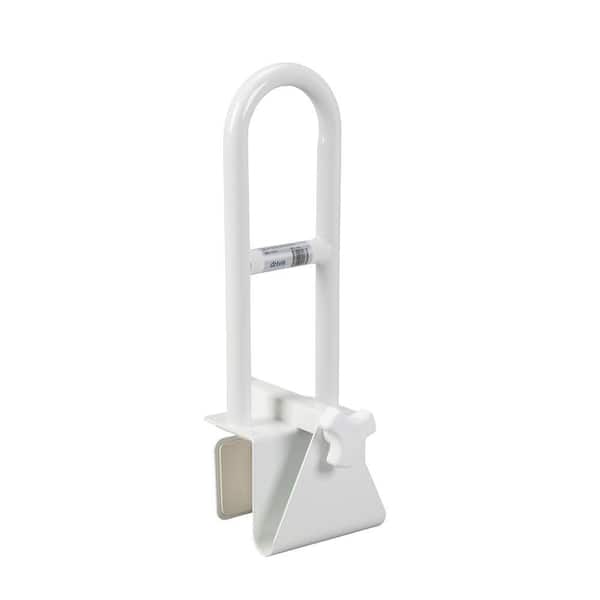 Drive Medical 15 in. x 1 in. Parallel Bathtub Grab Bar Safety Rail in White