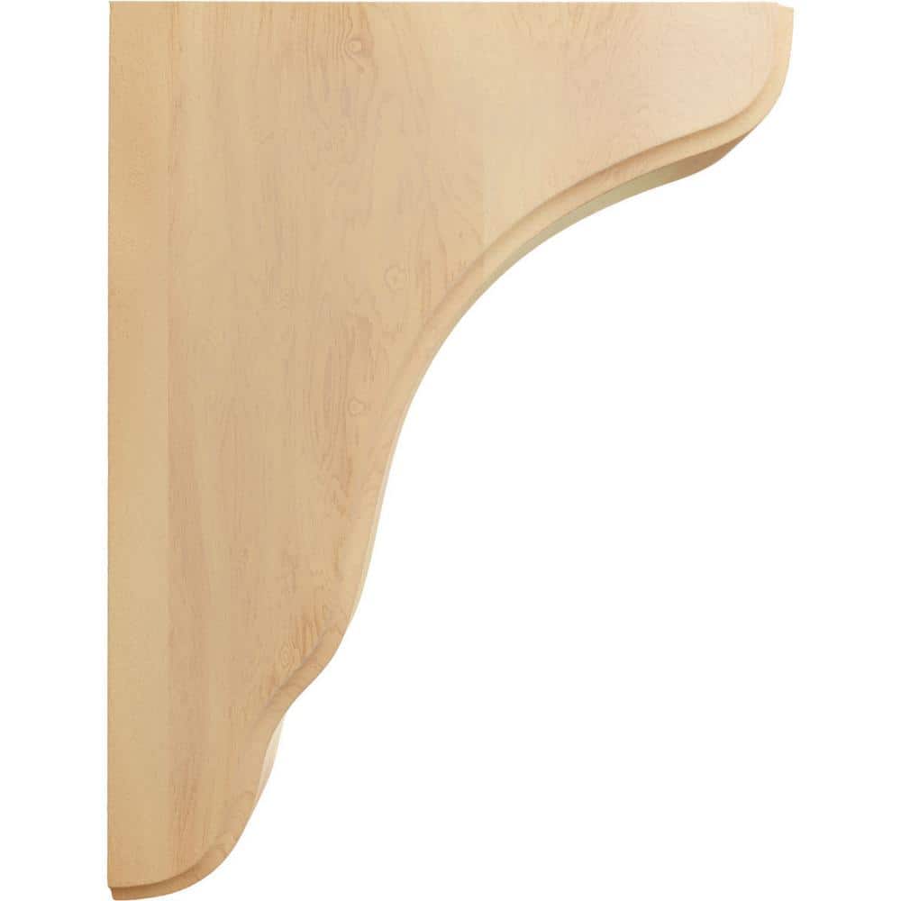 Red Oak Hand-Carved Decorative Wood Corbel Bracket