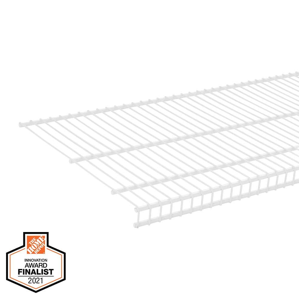 Rubbermaid FastTrack 4-ft x 12-in White Adjustable Wire Shelf at