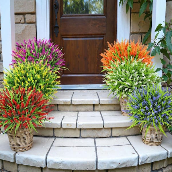 13.8 in. 24-Bundles Multi-Colored Artificial Flowers, Fake