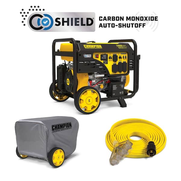 11500/9200-Watt Electric Start Generator with CO Shield, Weather-Resistant Cover and 25 ft. 30 Amp Extension Cord