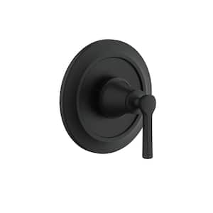 Northerly 1-Handle Wall Mount Valve Trim Kit in Satin Black (Valve Not Included)