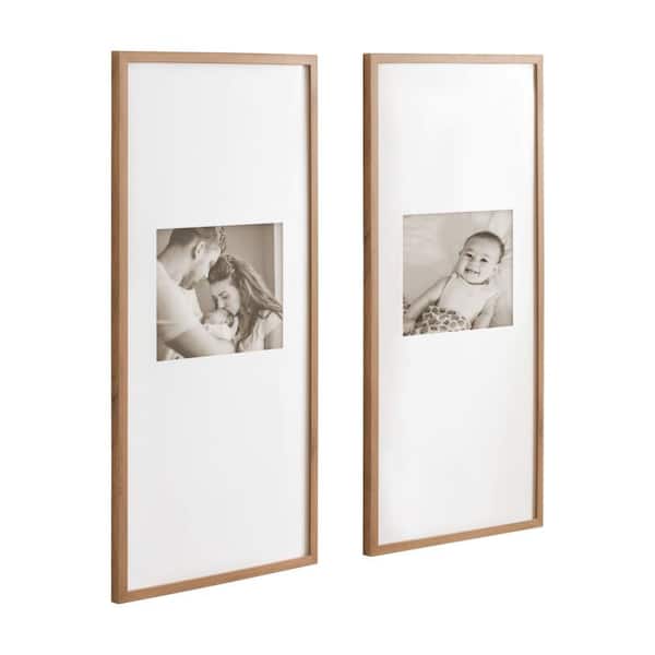 Gallery Brown 14 in. x 30 in. Plastic Picture Frame (Set of 2)