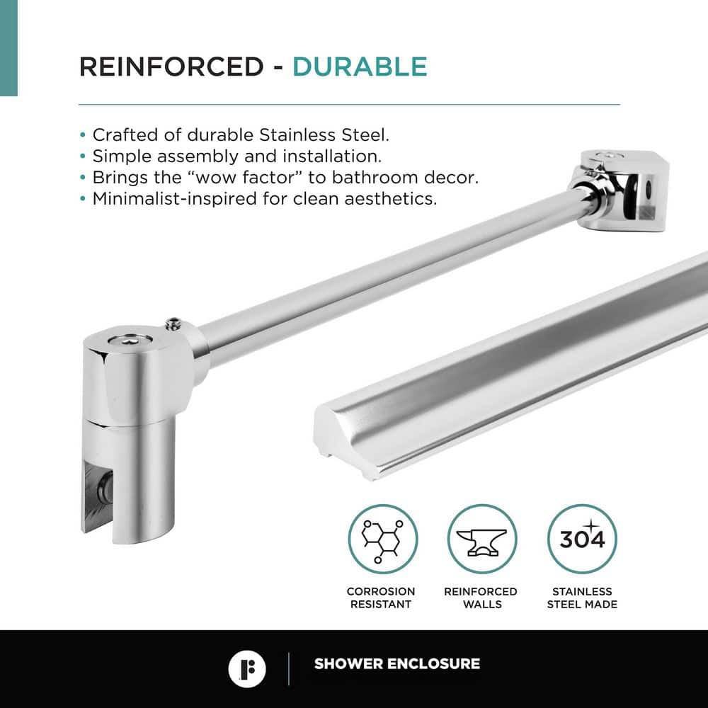 42'' Polished Chrome Frameless Neo Angle Shower Enclosure