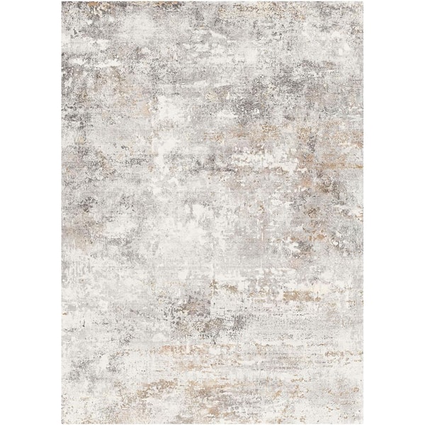 Frost 8 ft. x 10 ft. Gray/Golden Modern Abstract Area Rug