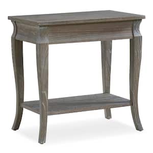 Luna 24 in. Washed Gray Narrow Chairside Table