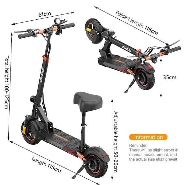 Wildaven Folding Electric Scooter with 800-Watt Powerful Motor, 48